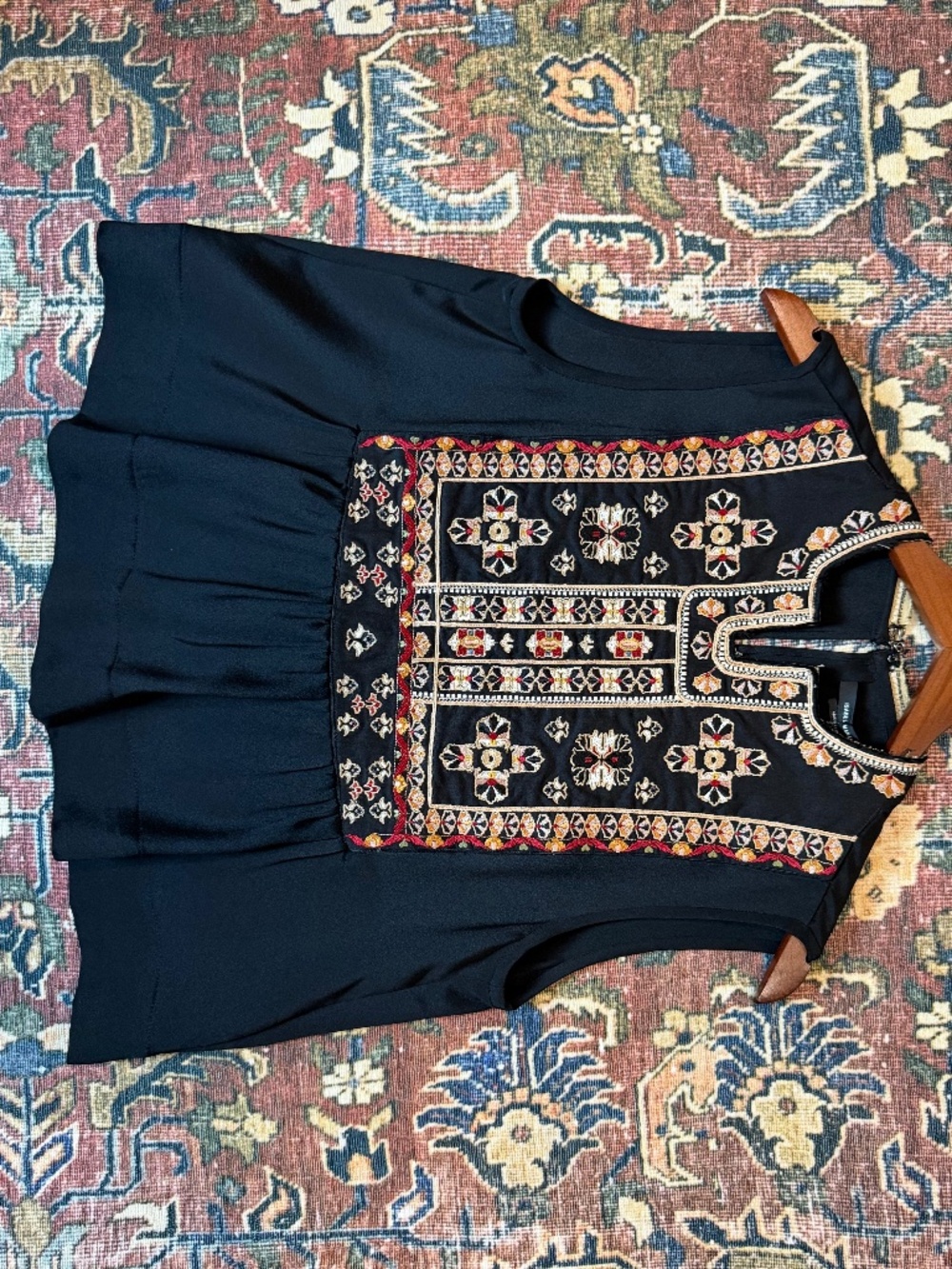 ISABEL MARANT SILK EMBROIDERED TOP